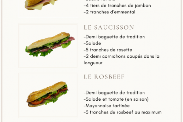 Notre carte de snacking