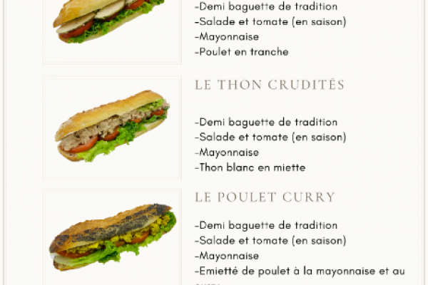 Venez découvrir nos menus 