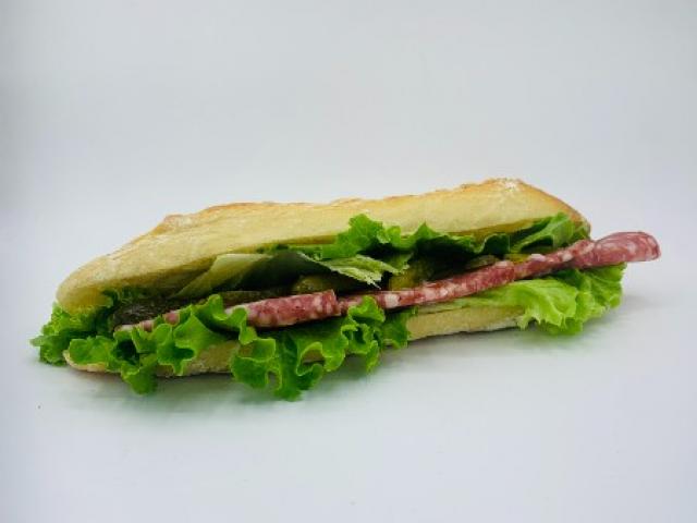 Le snacking en boulangerie - Snacks, sandwichs à Paris 7  Sandwich - Salade Rosette et cornichons 