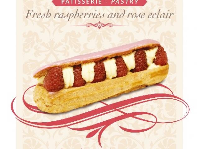 Eclair rose-framboise